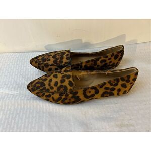 9W‎ Time & Tru pointy flat shoes animal print Wides
